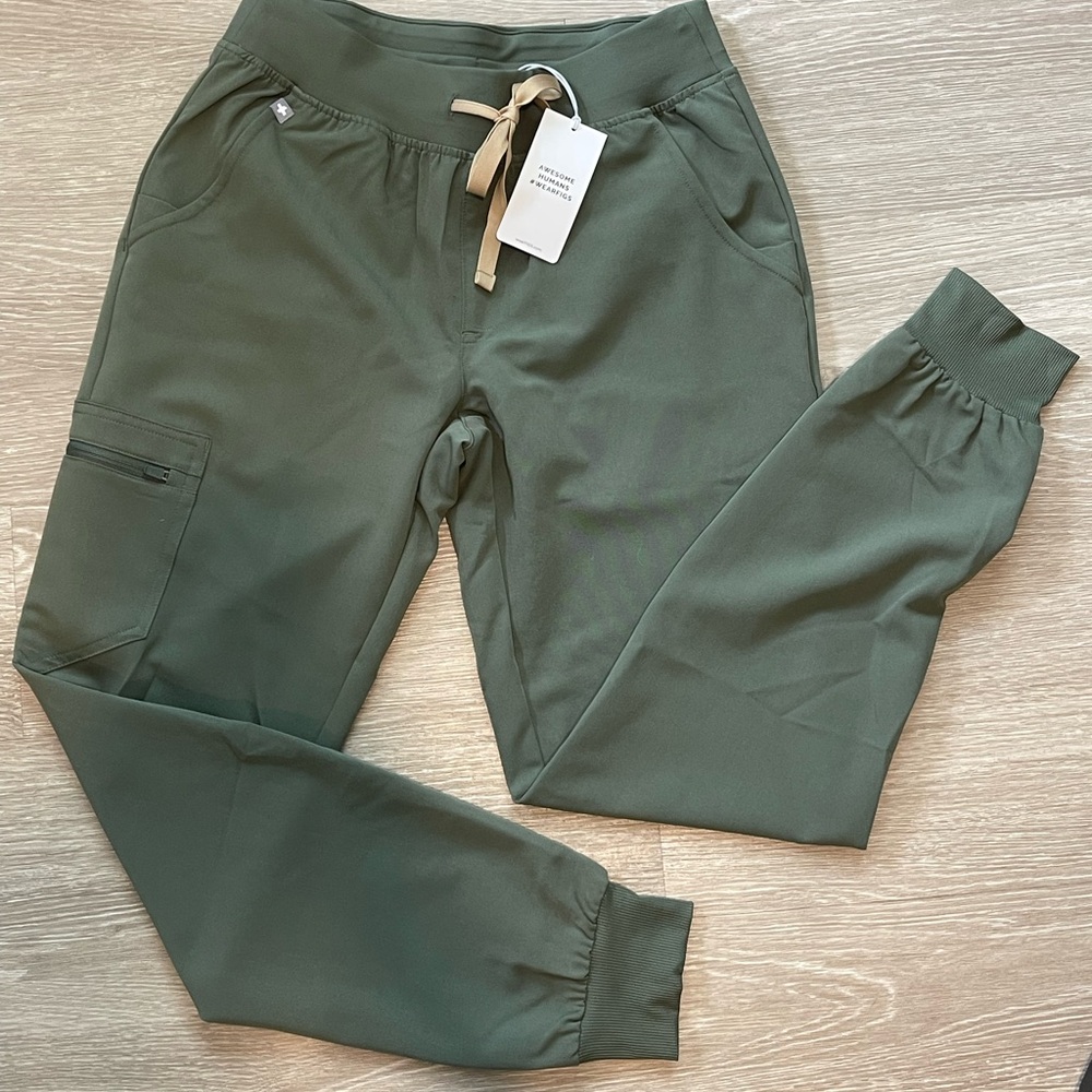 Figs Green Track Pants